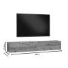 Έπιπλο τηλεόρασης επιτοίχιο Dello pakoworld λευκό-oak 180x31.6x29.6εκ