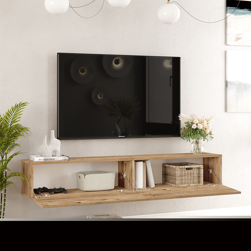 Έπιπλο τηλεόρασης επιτοίχιο Dello pakoworld sonoma 180x31.6x29.6εκ