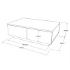 Τραπέζι σαλονιού Thunder pakoworld ανθρακί antique-γκρι antique 90x60x31.5εκ