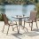 Τραπεζαρία Watson-Calan σετ 3τεμ pakoworld μέταλλο-textilene καφέ 70x70x70εκ