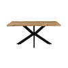 Tραπέζι Gilman pakoworld MDF sonoma-μαύρο 150x90x75εκ