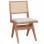 Καρέκλα Winslow pakoworld ξύλο rubberwood ανοικτό καρυδί-pvc rattan φυσικό-ύφασμα γκρι