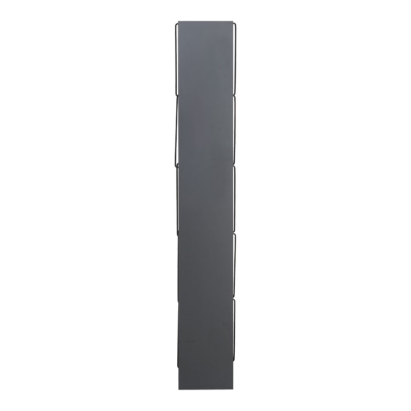 Βιβλιοθήκη mini Tars pakoworld ανθρακί-μαύρο 50x22x150εκ