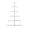 Βιβλιοθήκη mini Tars pakoworld λευκό 100x22x150εκ