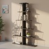 Βιβλιοθήκη mini Tars pakoworld ανθρακί-μαύρο 100x22x150εκ