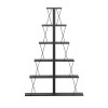 Βιβλιοθήκη mini Tars pakoworld ανθρακί-μαύρο 100x22x150εκ