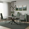 Τραπέζι Bethan pakoworld sintered stone γκρι cement-μαύρο 180x90x75εκ