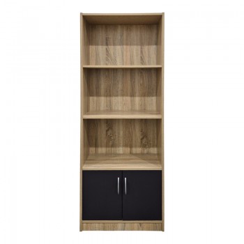 Βιβλιοθήκη Tekaro pakoworld sonoma-ανθρακί 60x29x166εκ