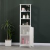 Ντουλάπι-στήλη Larben pakoworld mdf λευκό 40x33x150εκ
