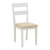 Τραπεζαρία Dallan Lars pakoworld 5τεμ λευκό rubberwood Φ100(+38)x100x75εκ