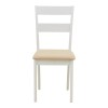 Τραπεζαρία Dallan Lars pakoworld 5τεμ λευκό rubberwood Φ100(+38)x100x75εκ