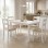 Τραπεζαρία Dallan Mabor pakoworld 5τεμ λευκό rubberwood 120-150x80x73,8εκ