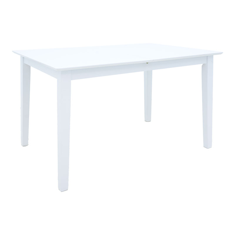 Τραπεζαρία Dallan Mabor pakoworld 5τεμ λευκό rubberwood 120-150x80x73,8εκ