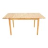 Τραπεζαρία Dallan Country pakoworld 7τεμ σε φυσική απόχρωση rubberwood 120-150x80x74εκ