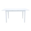 Τραπεζαρία Dallan Mabor pakoworld 7τεμ λευκό rubberwood 120-150x80x73,8εκ