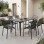 Τραπεζαρία Heven Vista pakoworld σετ 7τεμ μαύρο αλουμίνιο 120x70x72εκ