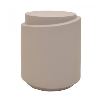 Βοηθητικό τραπέζι Fortox pakoworld MGO cappuccino Φ40x49.5εκ