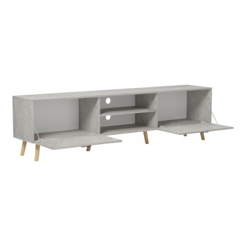 Έπιπλο τηλεόρασης Gorna pakoworld μπεζ εφέ μαρμάρου 180x35x48.6εκ