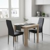 Τραπεζαρία Manka-Parker pakoworld σετ 3τεμ mdf σε μαύρη-sonoma απόχρωση 80x80x77εκ