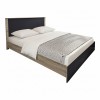 Κρεβάτι με στρώμα Athos Sleepy pakoworld sonoma ανθρακί 160x200εκ