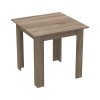 Τραπεζαρία Manka-Parker pakoworld σετ 3τεμ mdf σε μαύρη-sonoma truffle απόχρωση 80x80x77εκ