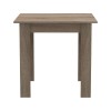 Τραπεζαρία Manka-Parker pakoworld σετ 3τεμ mdf σε μαύρη-sonoma truffle απόχρωση 80x80x77εκ