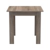Τραπεζαρία Manka-Parker pakoworld σετ 3τεμ mdf σε μαύρη-sonoma truffle απόχρωση 80x80x77εκ