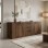 Μπουφές Doha pakoworld καρυδί με oak 180x45x80.5εκ