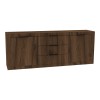 Μπουφές Doha pakoworld καρυδί με oak 210x45x80.5εκ