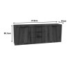 Μπουφές Doha pakoworld καρυδί με oak 210x45x80.5εκ
