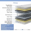 Κρεβάτι με στρώμα Athos Sleepy pakoworld sonoma 90x190εκ