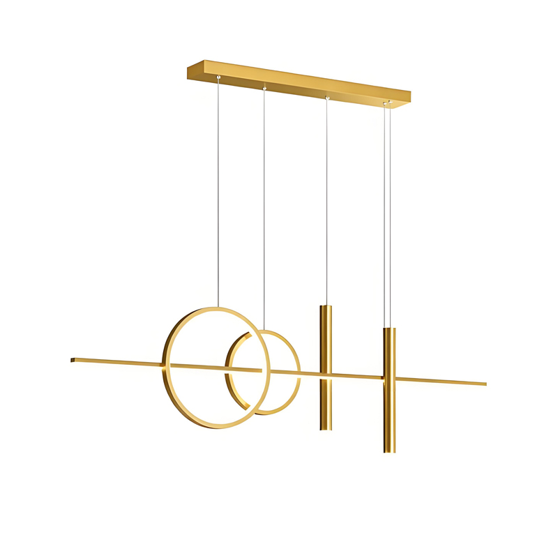 Φωτιστικό οροφής Neron pakoworld led χρυσό μεταλλικό 100x25x26εκ