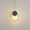 Φωτιστικό οροφής Ganden pakoworld led μαύρο μεταλλικό Φ26,5x20εκ