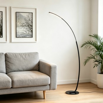 Φωτιστικό δαπέδου Archer pakoworld led μαύρο μεταλλικό 70x28x165εκ
