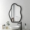 Καθρέπτης Evanthia pakoworld μαύρο MDF 36x1.2x56 εκ