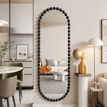 Καθρέπτης Myrtus pakoworld μαύρο μέταλλο 40x2,5x160 εκ