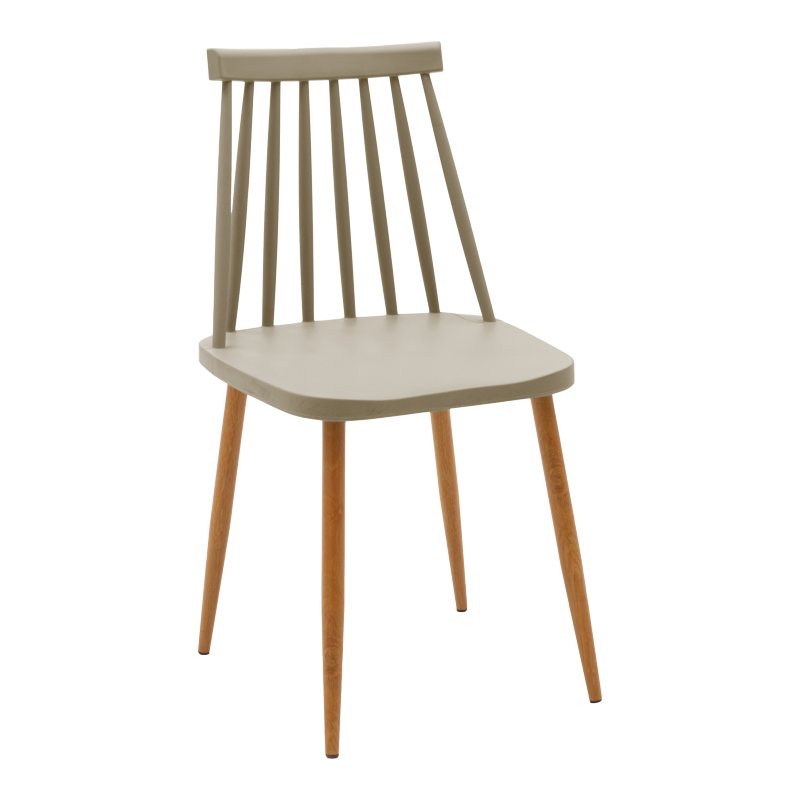Τραπεζαρία με Καρέκλες Aurora μόκα και Τραπέζι Faragio μαύρο με φυσική απόχρωση 120x75x75εκ Σετ 5τεμ