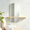 Καθρέπτης Lunaria pakoworld MDF σε φυσική απόχρωση 60x11.5x60εκ