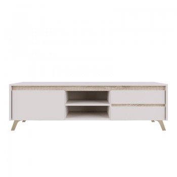 Σύνθετο σαλονιού Belka pakoworld κρεμ με oak 210,6x45x152,6εκ