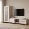 Σύνθετο σαλονιού Belka pakoworld κρεμ με oak 210,6x45x152,6εκ