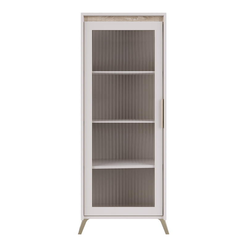 Σύνθετο σαλονιού Belka pakoworld κρεμ με oak 210,6x45x152,6εκ