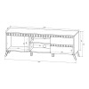 Σύνθετο σαλονιού Belka pakoworld κρεμ με oak 210,6x45x152,6εκ