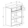 Έπιπλο εισόδου Ansia pakoworld καρυδί oak 210x44,7x175εκ