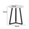 Βοηθητικό τραπέζι Berton pakoworld cappuccino με μαύρο μέταλλο Φ45x52εκ