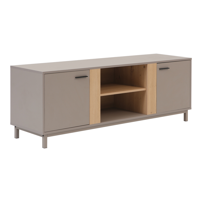 Έπιπλο τηλεόρασης Polenio pakoworld cappuccino με φυσικό 150x40x53εκ