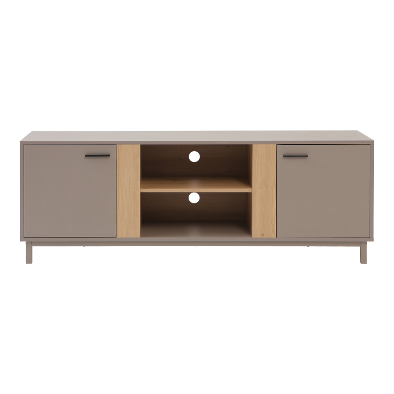 Έπιπλο τηλεόρασης Polenio pakoworld cappuccino με φυσικό 150x40x53εκ