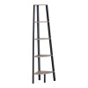Γωνιακή βιβλιοθήκη Arvia pakoworld oak με μαύρο μέταλλο 53.4x37.8x160.3εκ