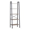 Βιβλιοθήκη Jebia pakoworld oak με μαύρο μέταλλο 56x37x172.2εκ