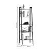 Βιβλιοθήκη Jebia pakoworld oak με μαύρο μέταλλο 56x37x172.2εκ