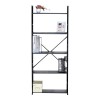 Βιβλιοθήκη Manlo pakoworld μαύρο μέταλλο 58.6x23.5x144εκ